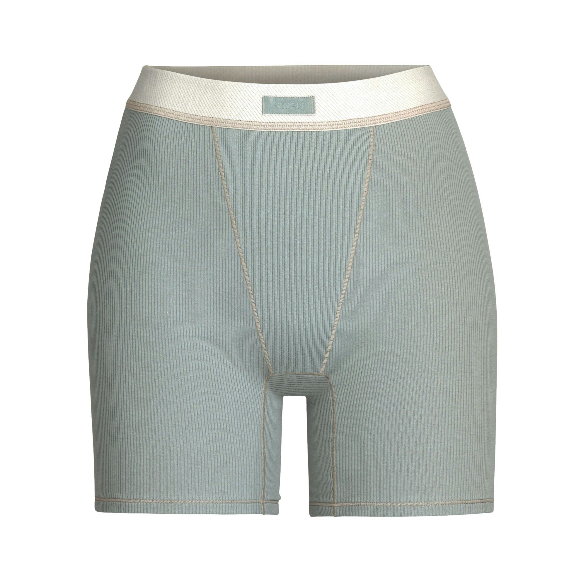 COTTON RIB BOXER - MINERAL