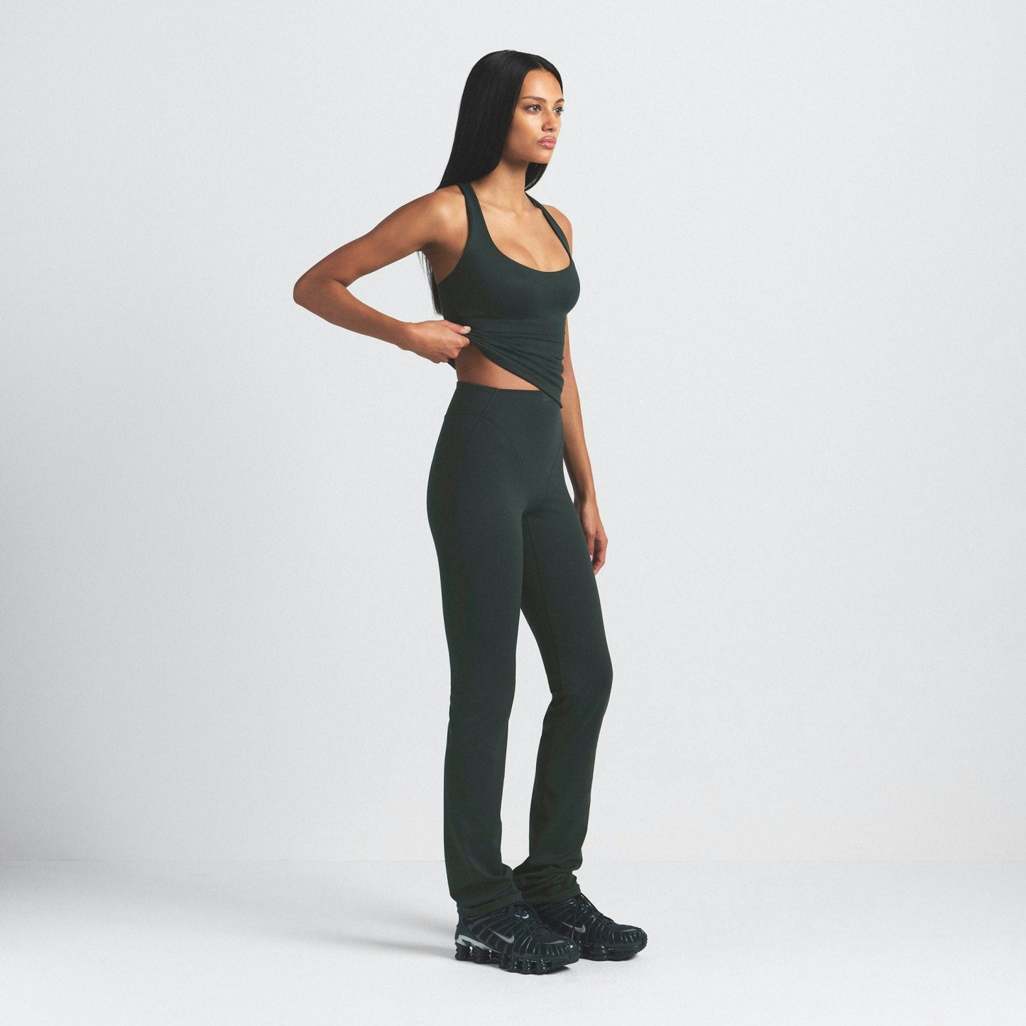 NikeSKIMS MATTE V-LINE 39" STRAIGHT LEGGING - DARK TEAL - image 16