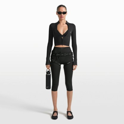 NikeSKIMS MATTE 17" V-LINE CROP LEGGING - OBSIDIAN - image 17