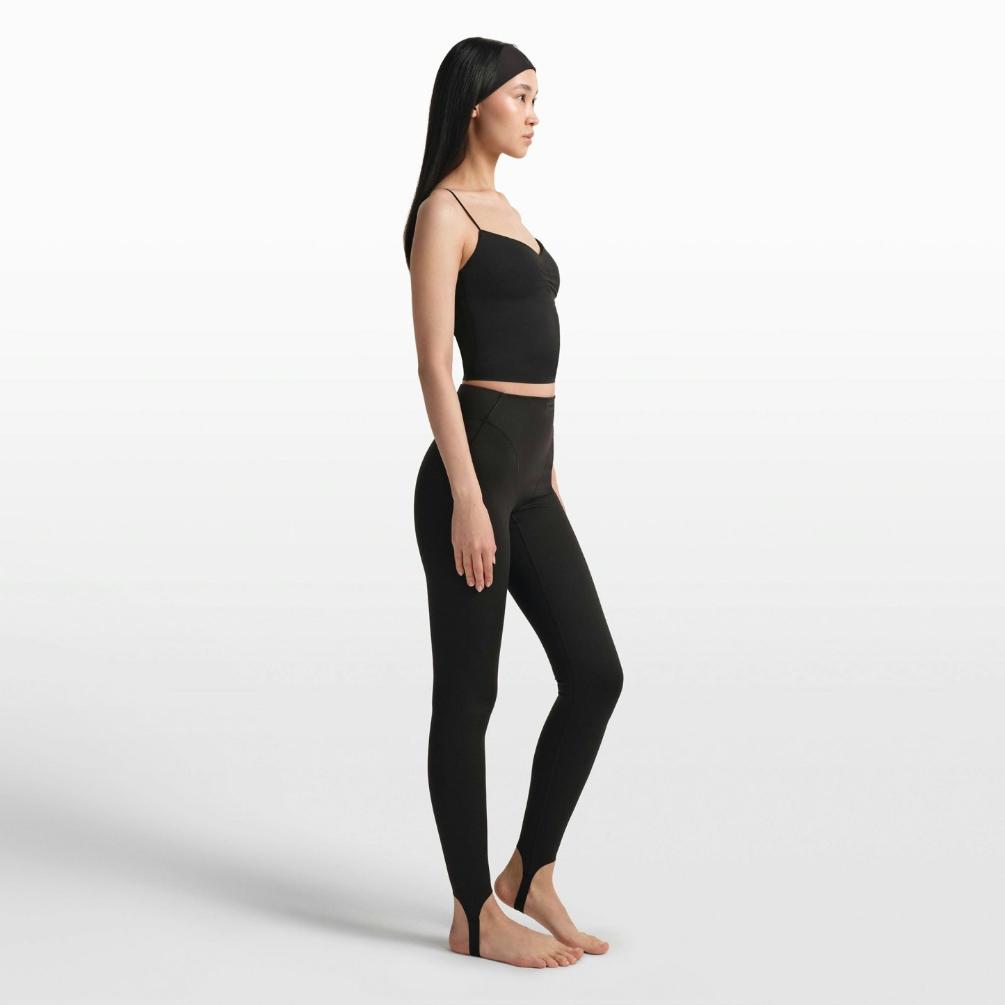 NikeSKIMS MATTE V-LINE STIRRUP LEGGING - OBSIDIAN - image 5