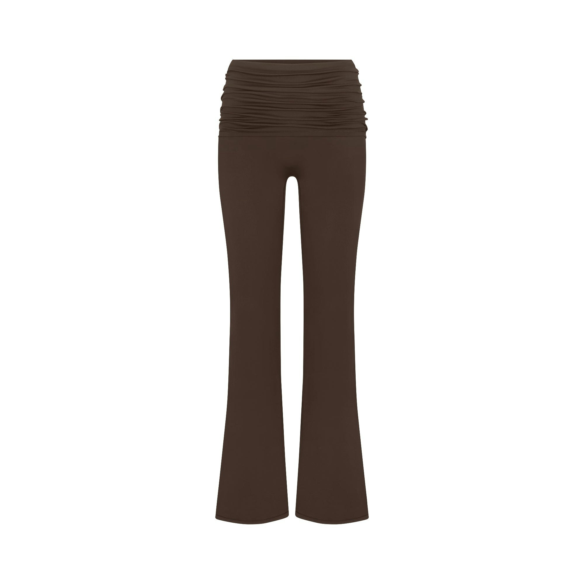 NikeSKIMS MATTE FOLDOVER SLIM FLARE LEGGING - DARK SEPIA - image 13