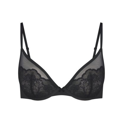 SKIMS LACE UNLINED DEMI BRA - ONYX - image 10
