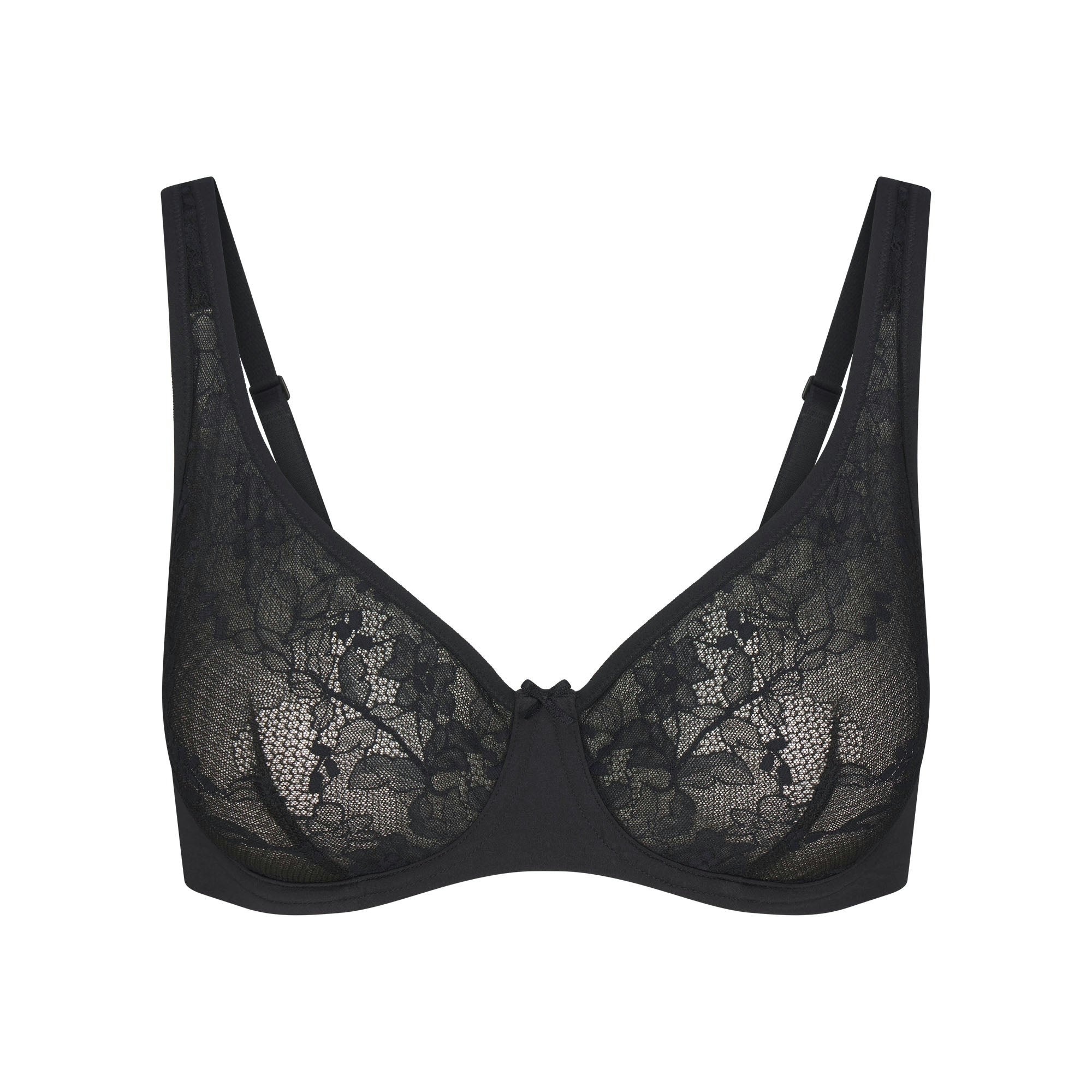 SKIMS LACE UNLINED MINIMIZER BRA - ONYX - image 15