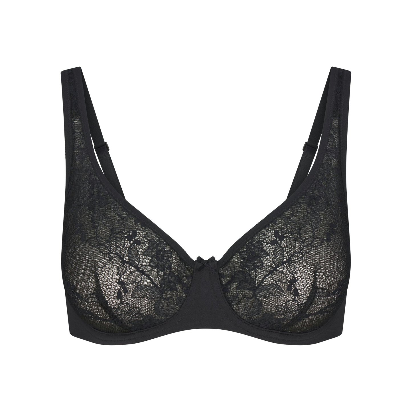 SKIMS LACE UNLINED MINIMIZER BRA - ONYX - image 15