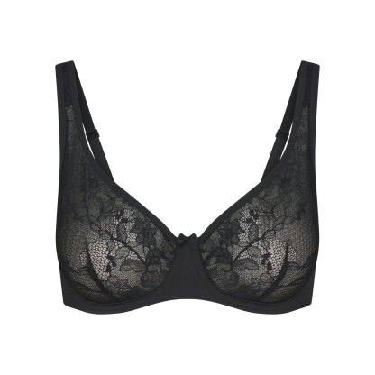 SKIMS LACE UNLINED MINIMIZER BRA - ONYX - image 15