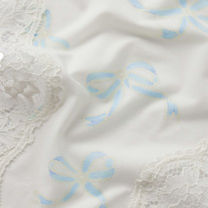 FITS EVERYBODY LACE DIPPED THONG 5-PACK - IVORY PEARL BOW MULTI
