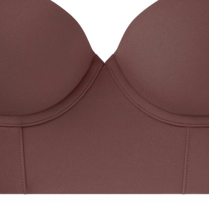 FITS EVERYBODY LOW BACK LONGLINE BRA - COCOA - image 28