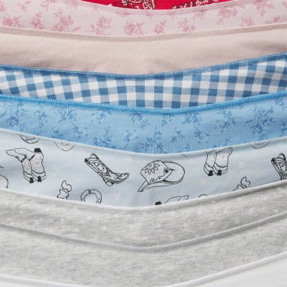 LIGHTWEIGHT COTTON THONG 10-PACK - DAINTY FLORAL MULTI
