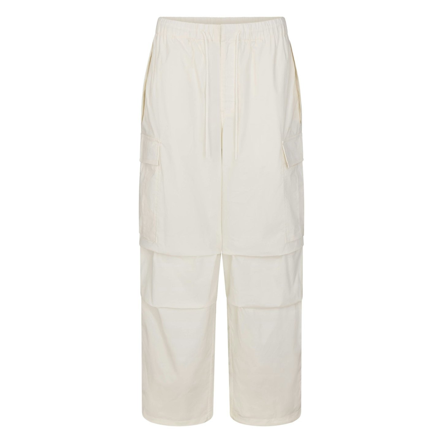 WOVEN COTTON OVERSIZED LOW RISE CARGO PANT - EGRET - image 15
