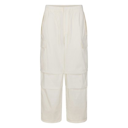 WOVEN COTTON OVERSIZED LOW RISE CARGO PANT - EGRET - image 15