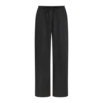 LIGHTWEIGHT SATIN STRAIGHT LEG PANT - OBSIDIAN - image 5
