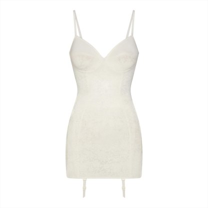 LACE SHAPEWEAR MINI SLIP DRESS - IVORY