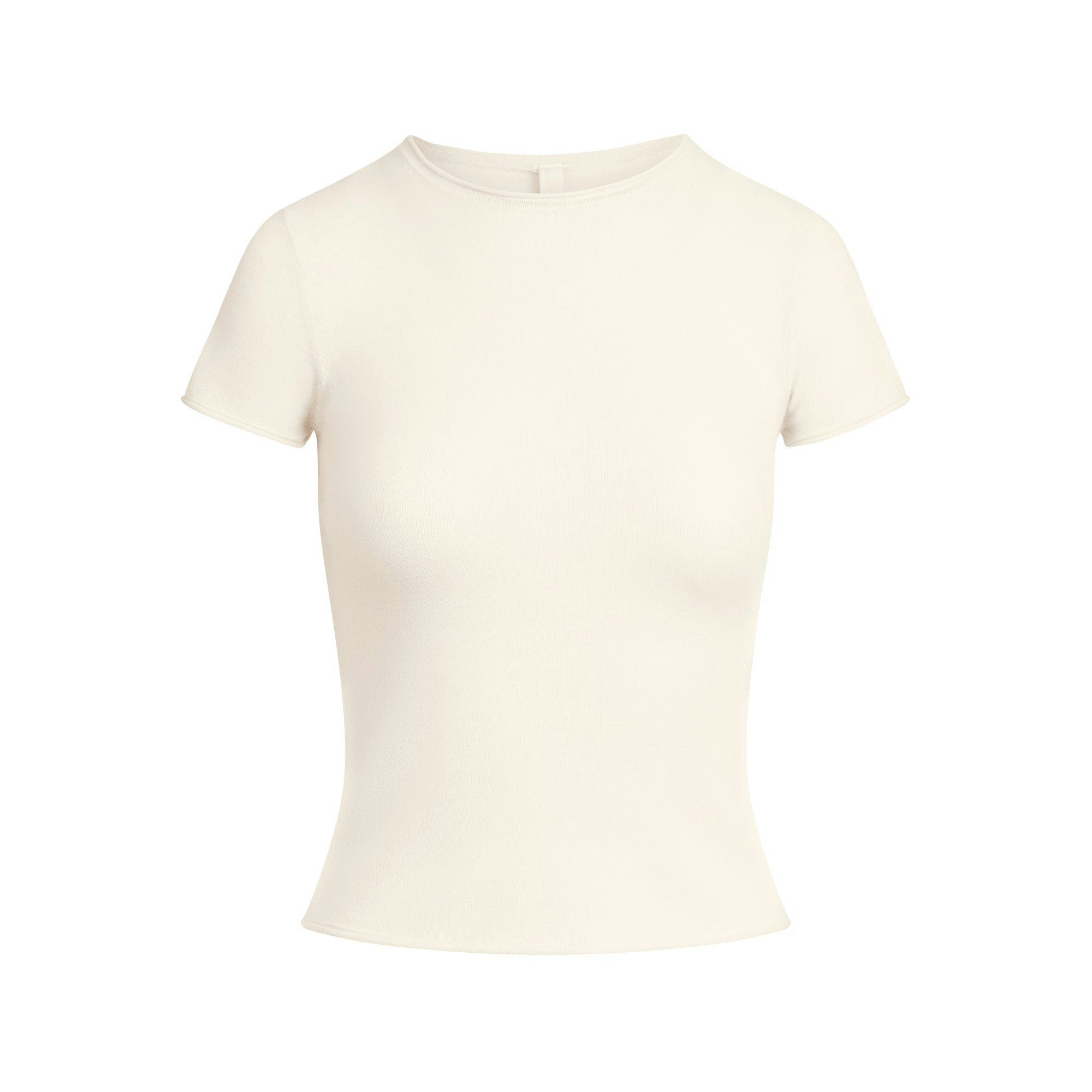 FEATHERWEIGHT CASHMERE TEE - EGRET - image 22