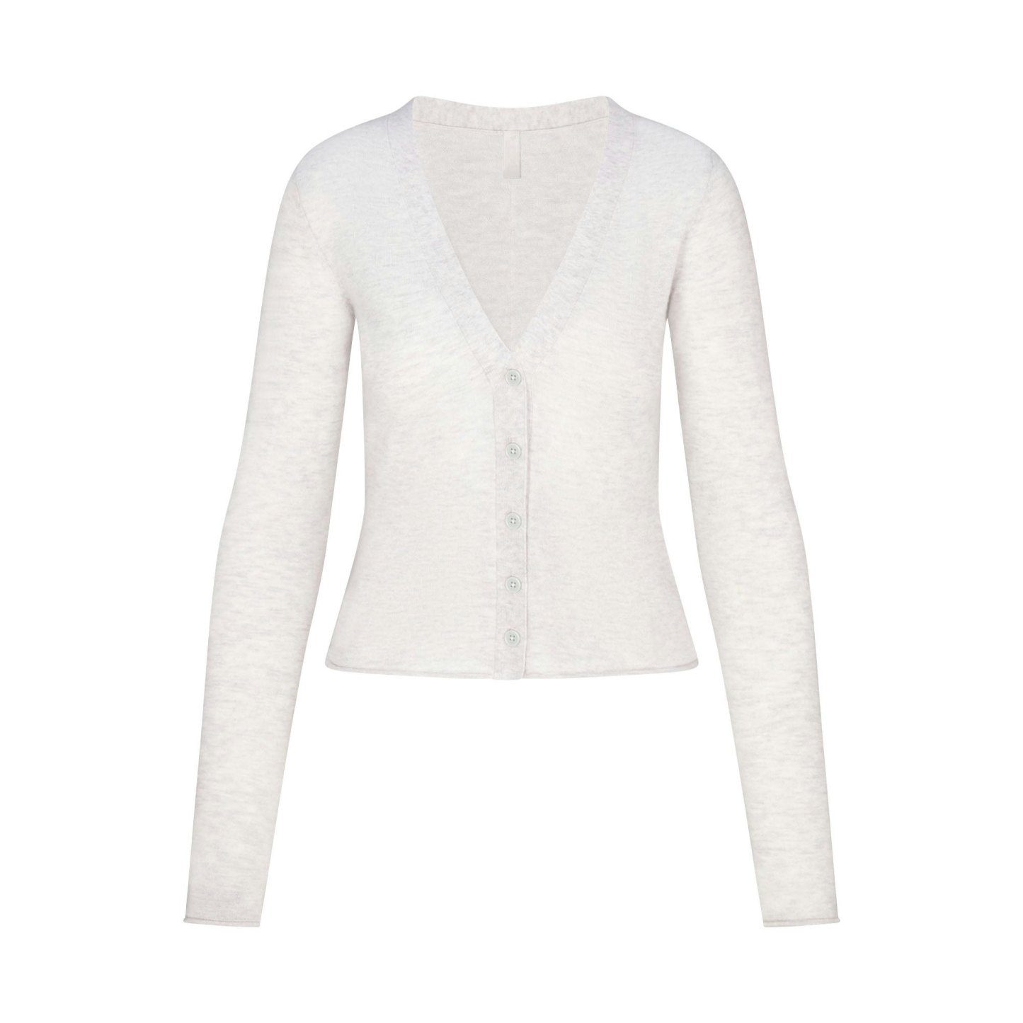 FEATHERWEIGHT CASHMERE CARDIGAN - LIGHT HEATHER GREY - image 10