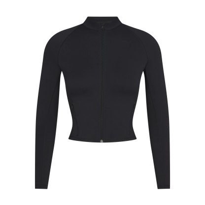 NikeSKIMS MATTE MOCK NECK FULL ZIP JACKET - OBSIDIAN - image 9