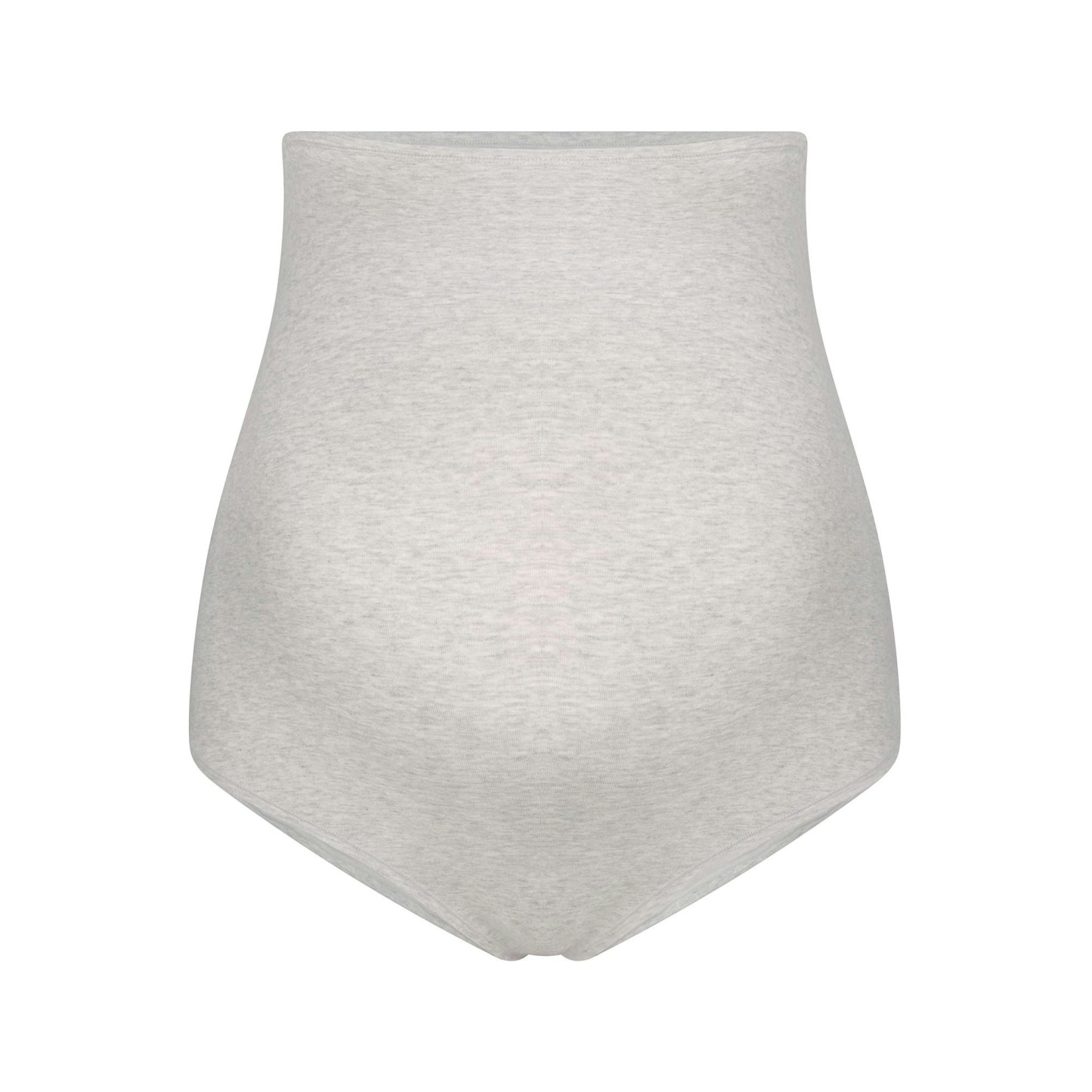 COTTON JERSEY MATERNITY HIGH-WAISTED BRIEF - LIGHT HEATHER GREY