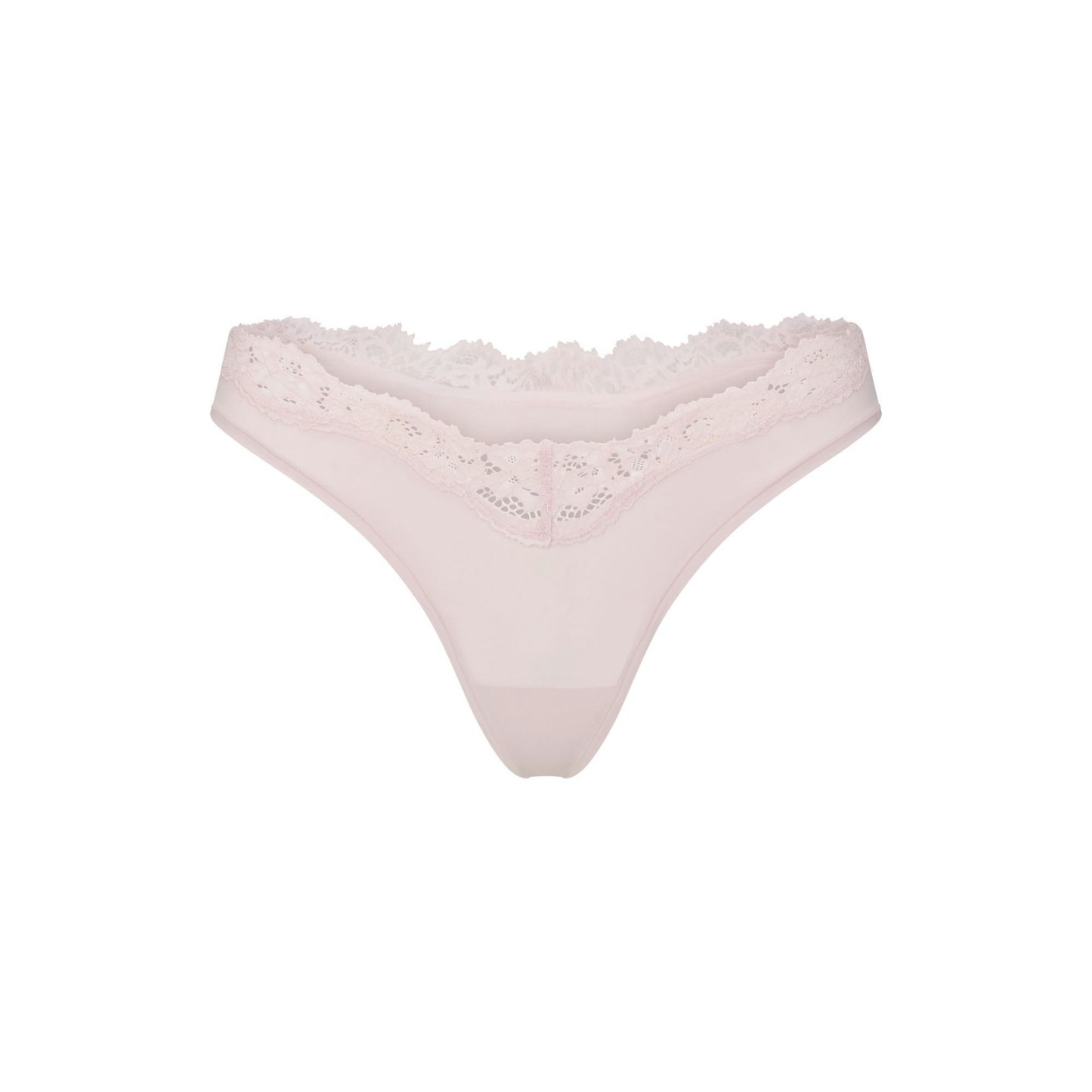 FITS EVERYBODY LACE DIPPED THONG 5-PACK - IVORY PEARL BOW MULTI