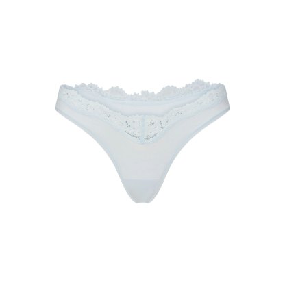 FITS EVERYBODY LACE DIPPED THONG 5-PACK - IVORY PEARL BOW MULTI
