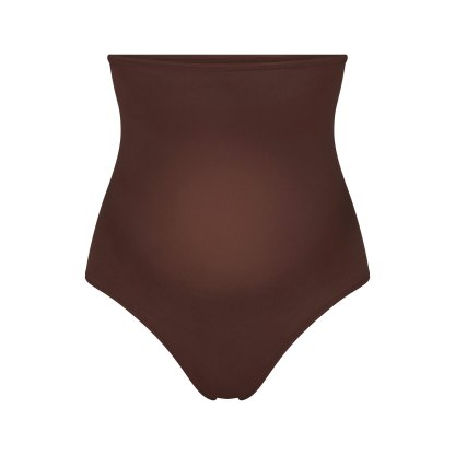 FITS EVERYBODY MATERNITY HIGH-WAISTED THONG - COCOA