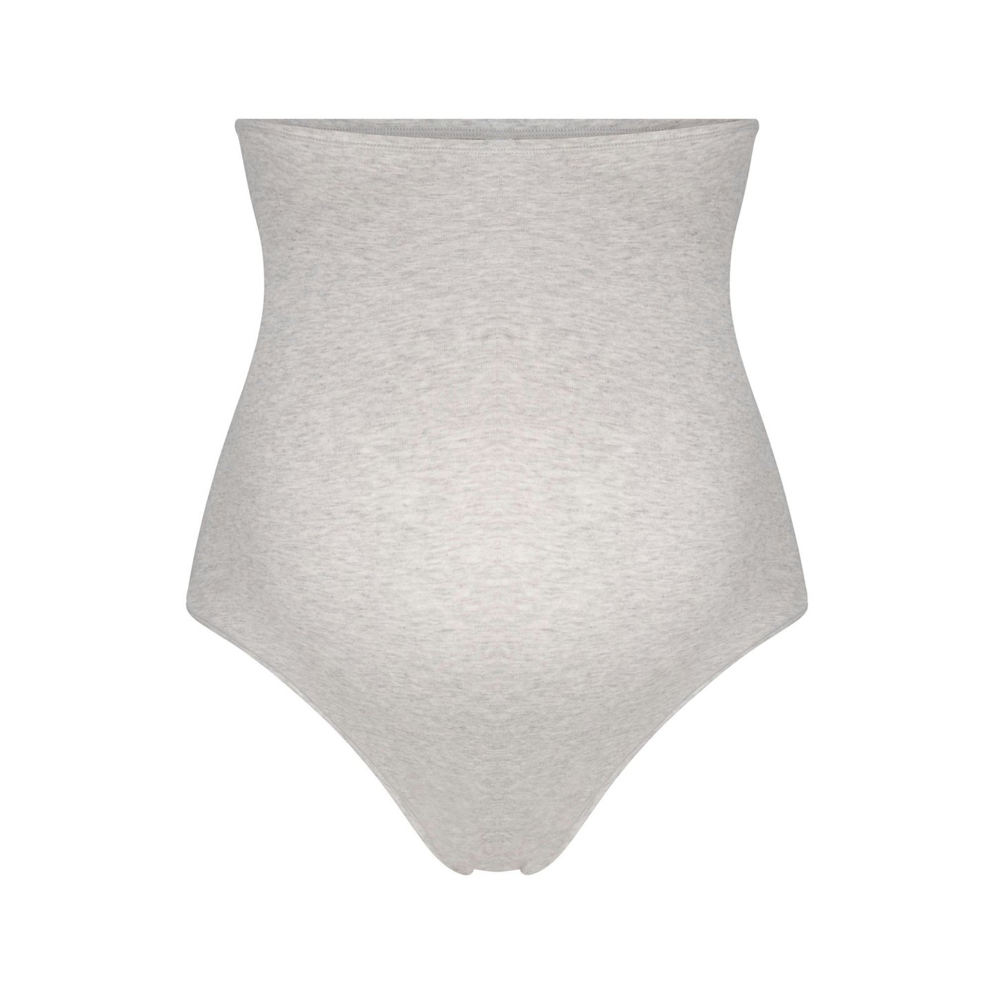 COTTON JERSEY MATERNITY HIGH-WAISTED THONG - LIGHT HEATHER GREY