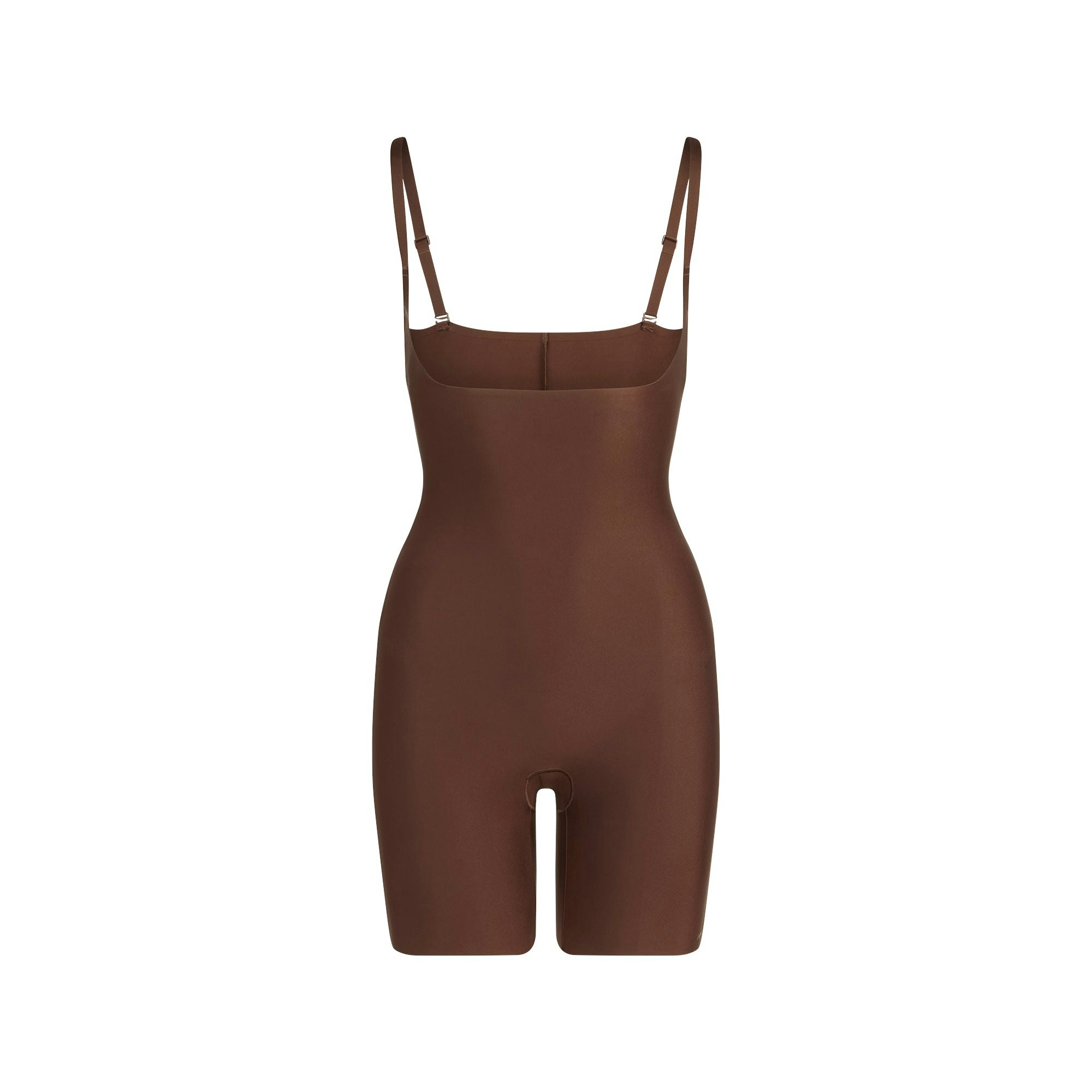 SKIMS BODY CORE SCULPT OPEN BUST MID THIGH BODYSUIT - COCOA