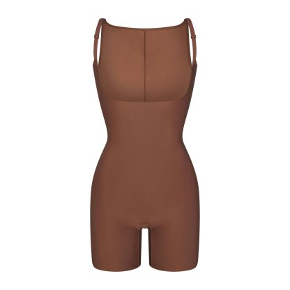 SKIMS BODY CORE SCULPT BACK SMOOTHING OPEN BUST MID THIGH BODYSUIT - JASPER