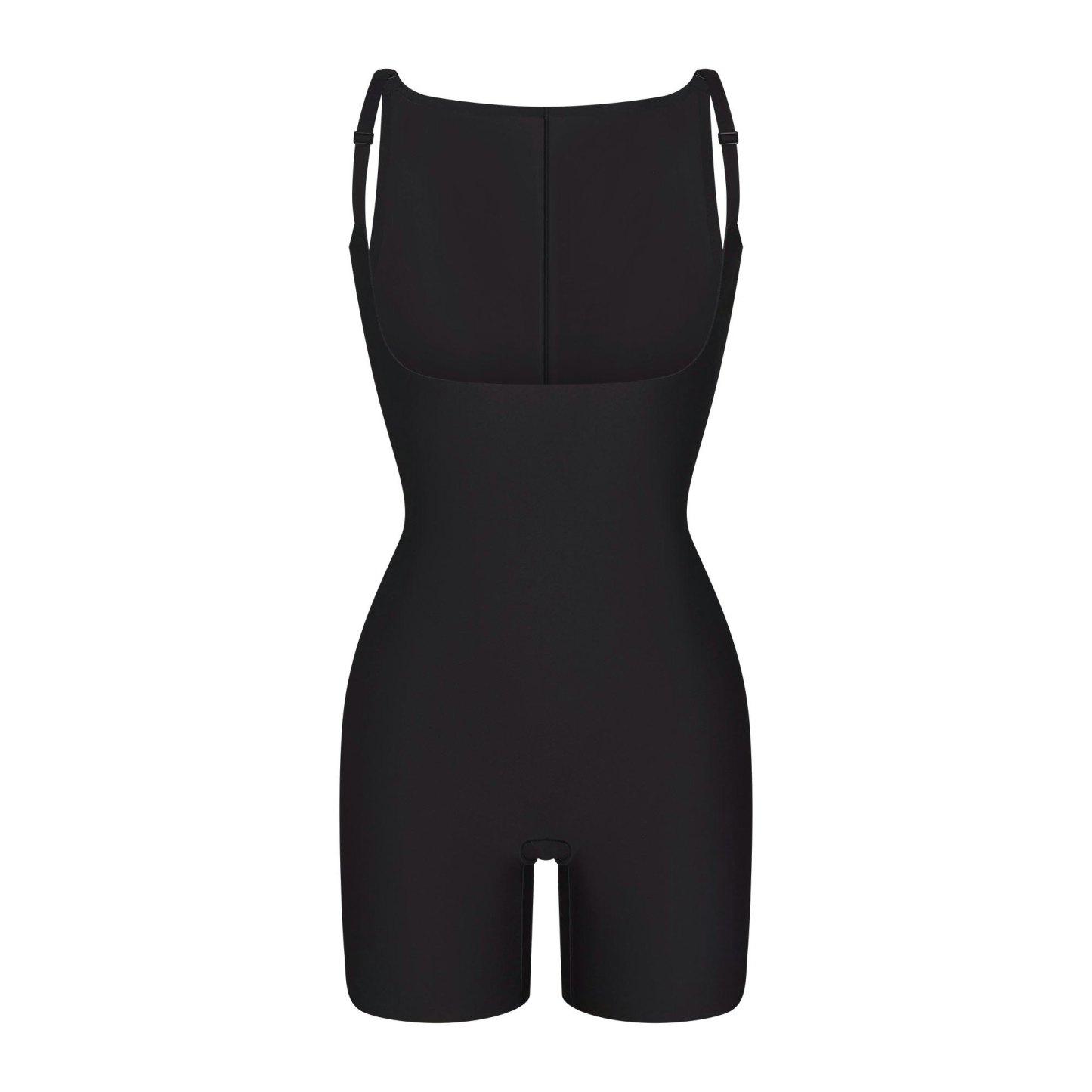 SKIMS BODY CORE SCULPT BACK SMOOTHING OPEN BUST MID THIGH BODYSUIT - ONYX