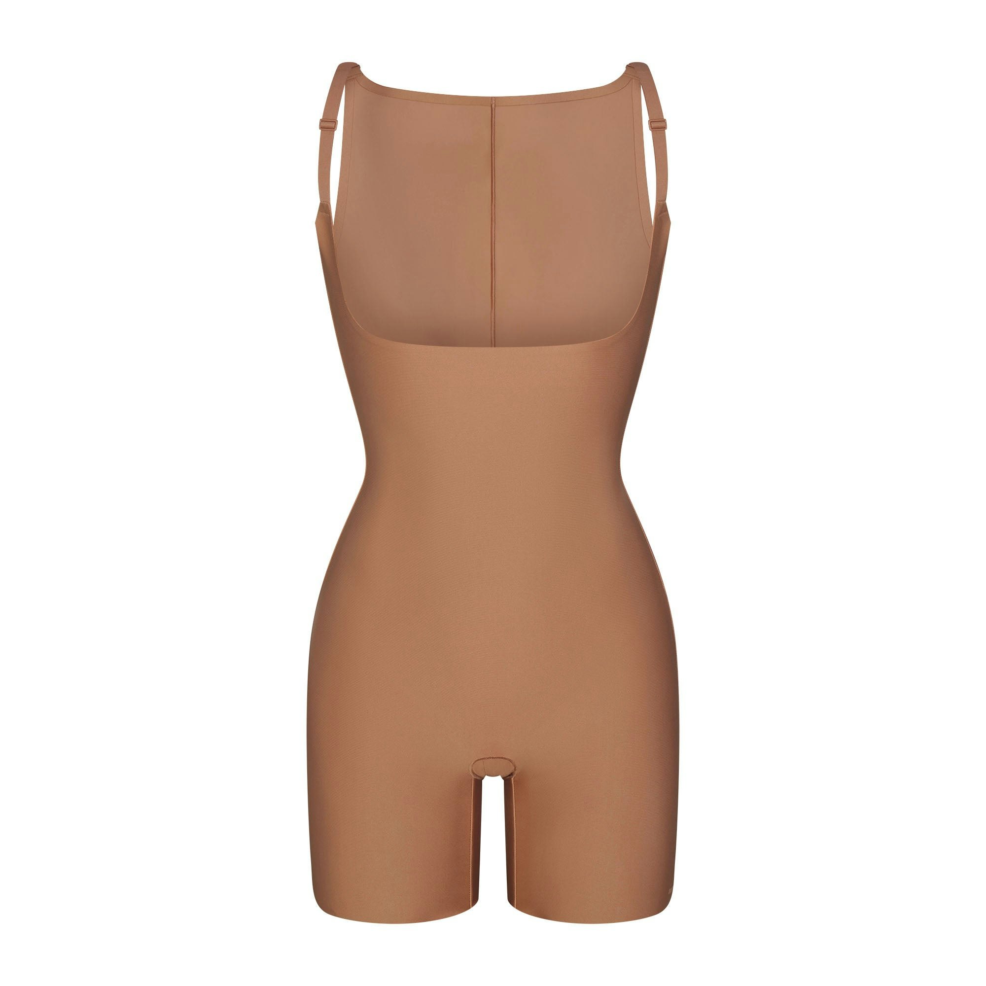SKIMS BODY CORE SCULPT BACK SMOOTHING OPEN BUST MID THIGH BODYSUIT - SIENNA