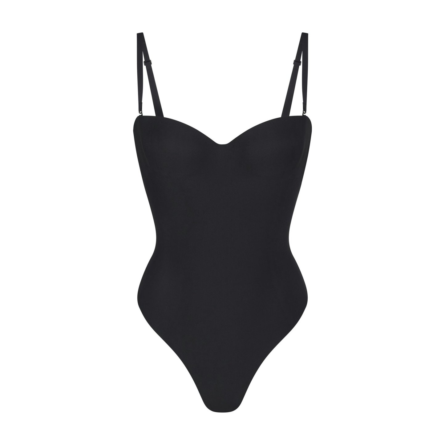 SKIMS BODY UNDERWIRE THONG BODYSUIT - ONYX