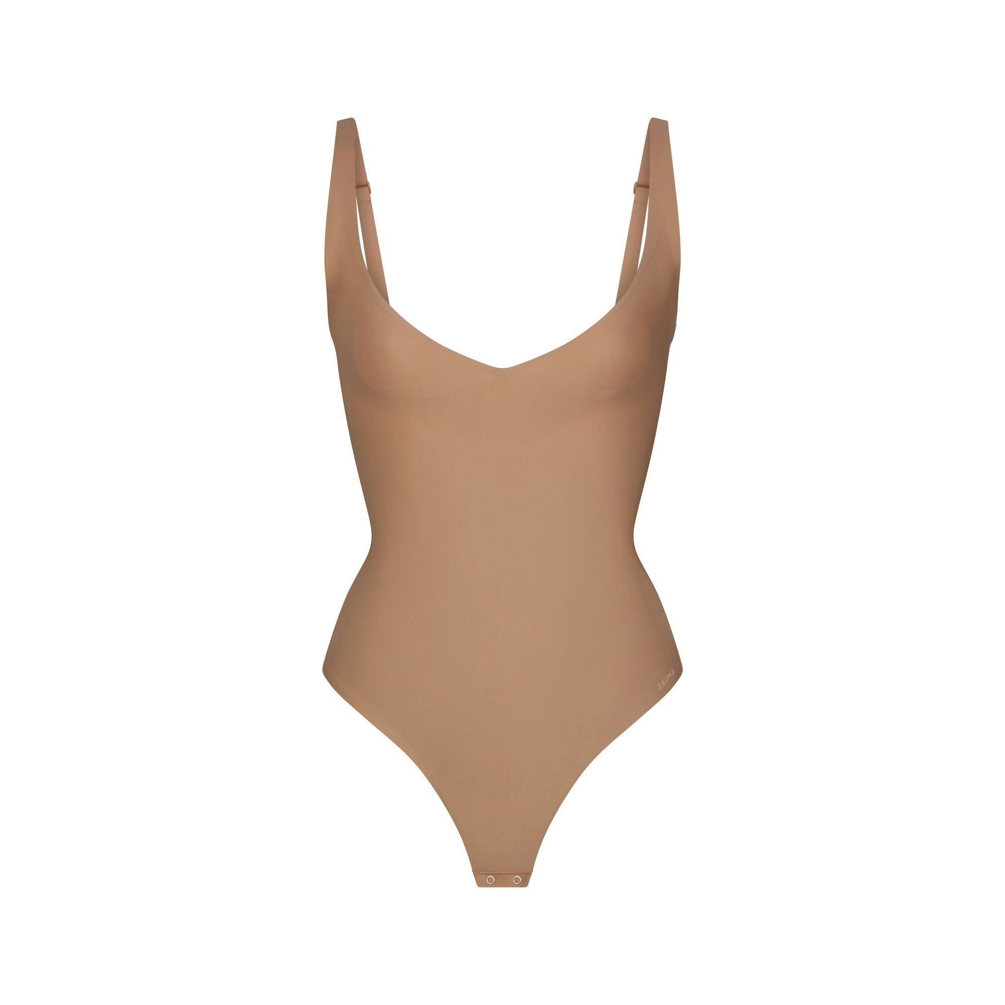 SKIMS BODY CORE SCULPT PLUNGE THONG BODYSUIT - SIENNA