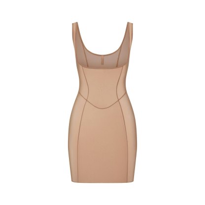 POWER MESH SHAPEWEAR OPEN BUST SLIP DRESS - SIENNA