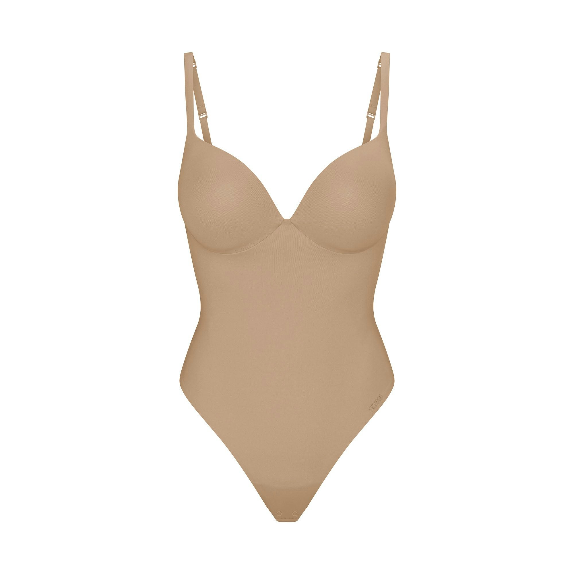 SKIMS ULTIMATE BODY PUSH-UP THONG BODYSUIT - CLAY