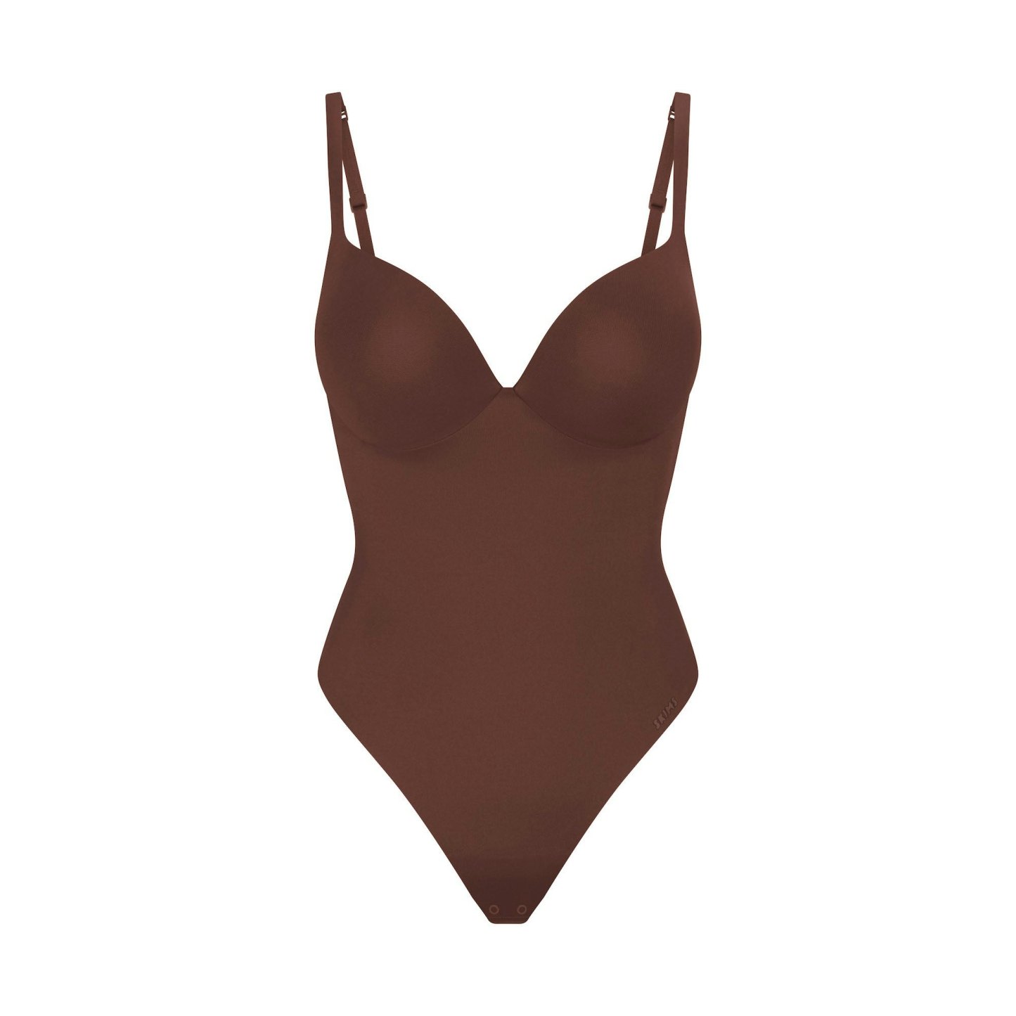 SKIMS ULTIMATE BODY PUSH-UP THONG BODYSUIT - COCOA