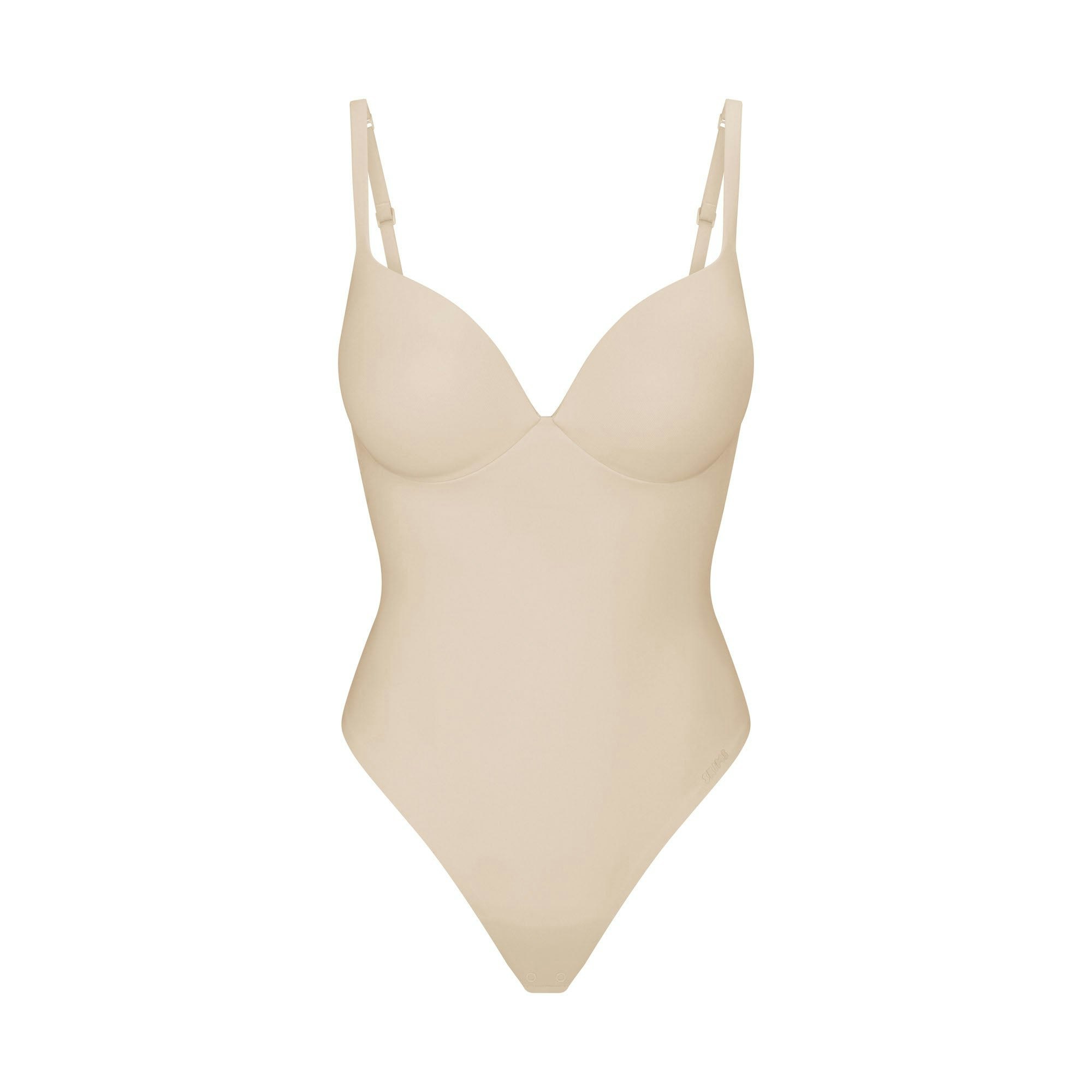 SKIMS ULTIMATE BODY PUSH-UP THONG BODYSUIT - SAND