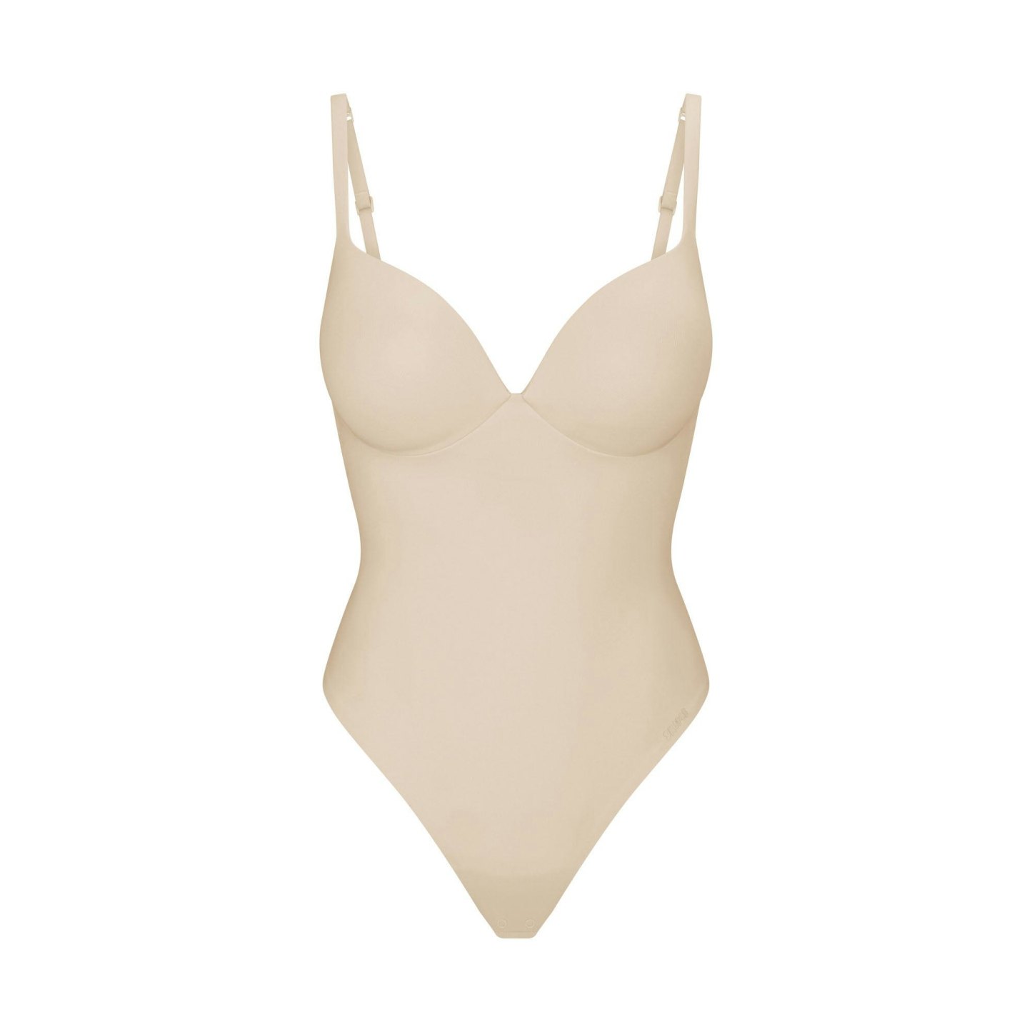 SKIMS ULTIMATE BODY PUSH-UP THONG BODYSUIT - SAND