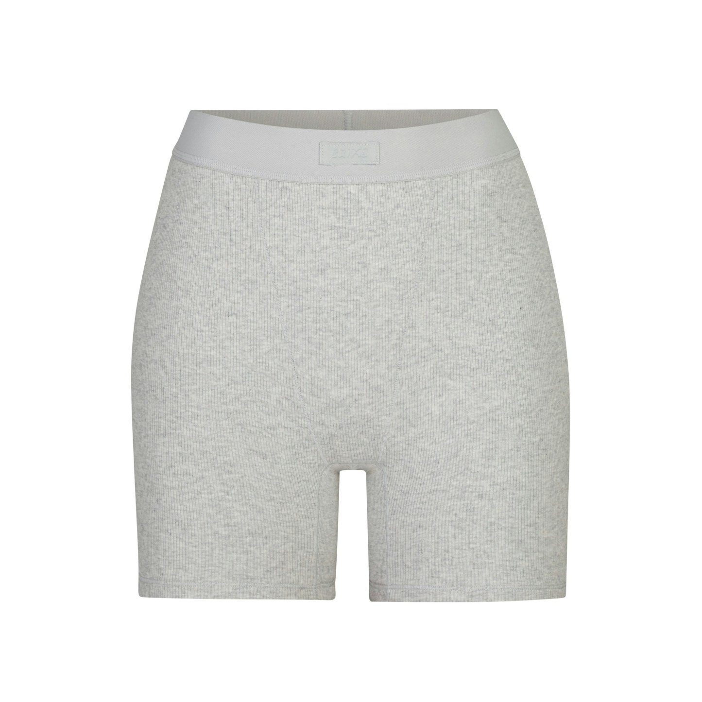 COTTON RIB BOXER - LIGHT HEATHER GREY