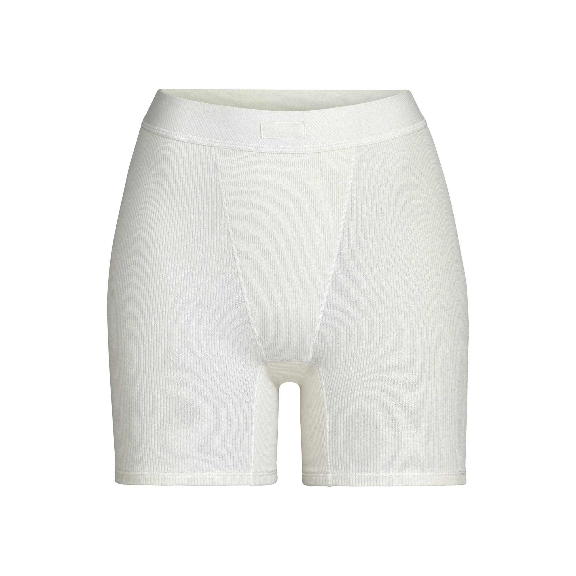 COTTON RIB BOXER - BONE
