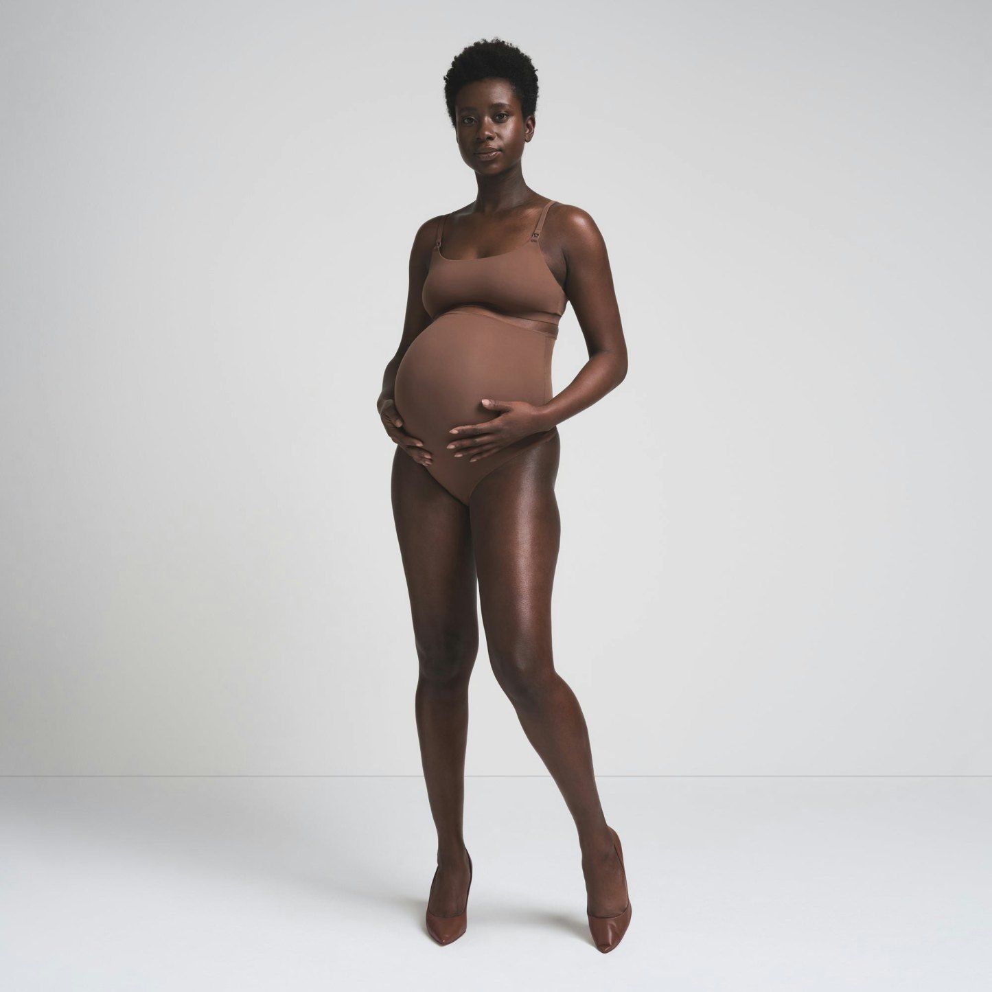 FITS EVERYBODY MATERNITY HIGH-WAISTED THONG - JASPER