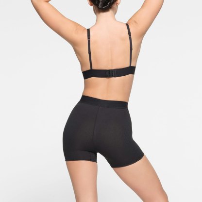 COTTON RIB BOXER - SOOT