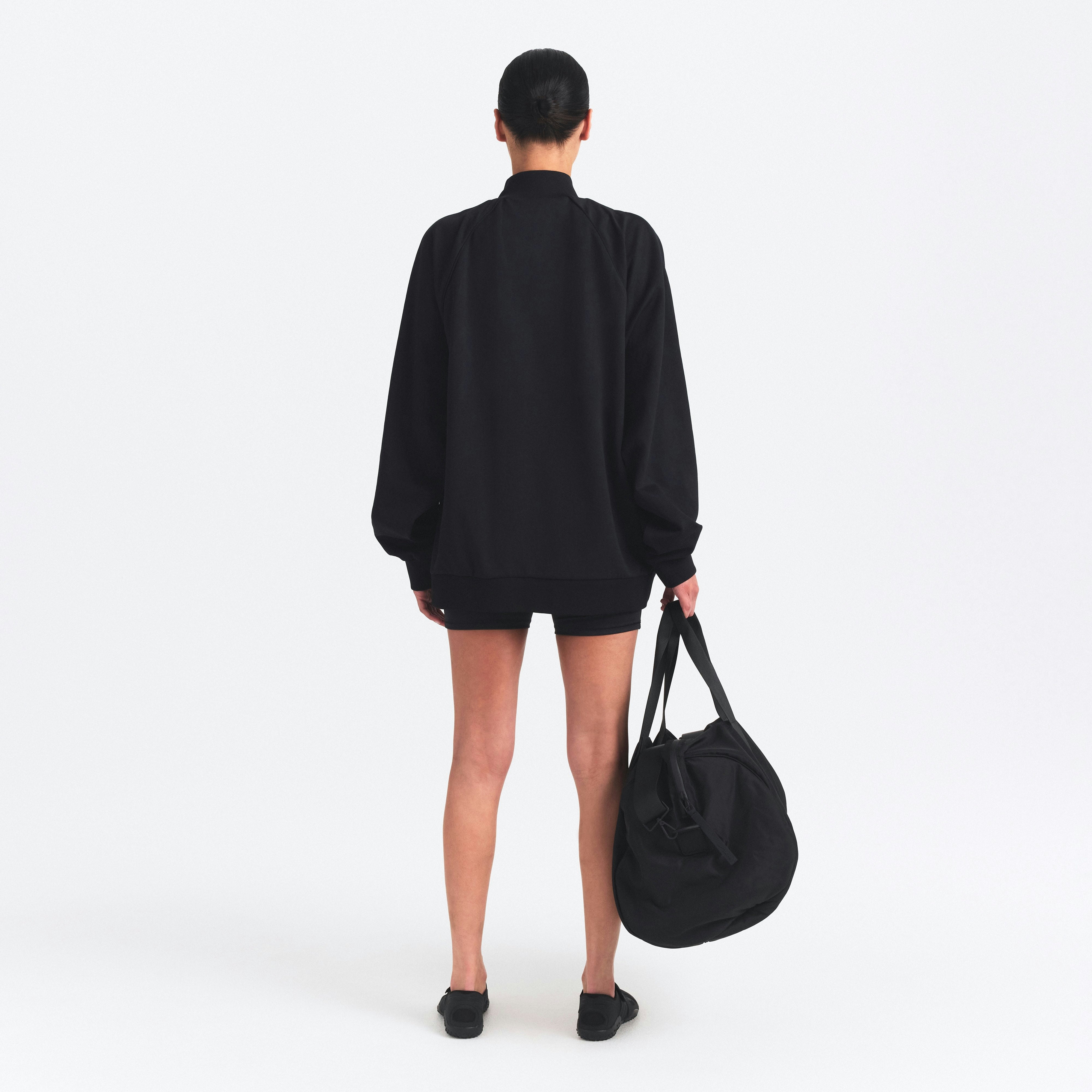 NikeSKIMS MATTE TRICOT OVERSIZED TRACK JACKET - OBSIDIAN - image 4