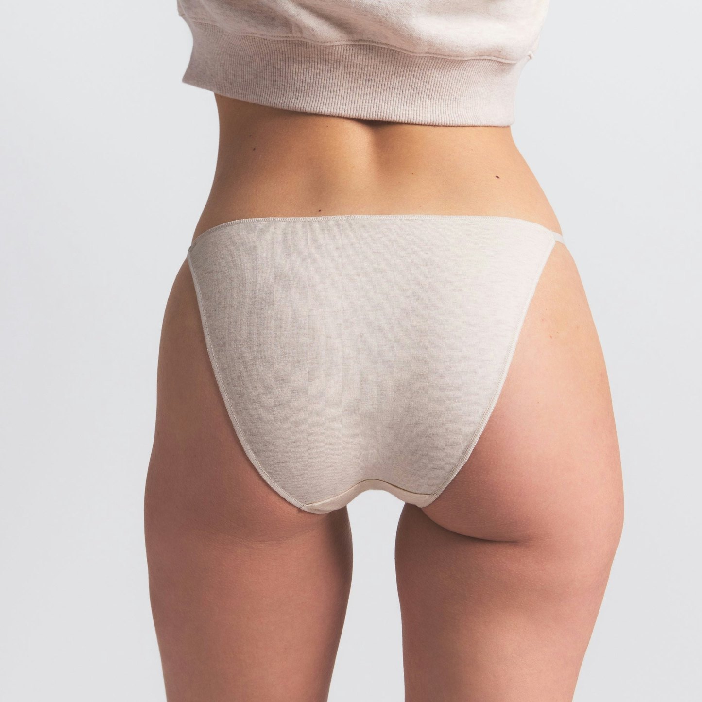 LIGHTWEIGHT COTTON BIKINI 10-PACK - HEATHER SOOT MULTI