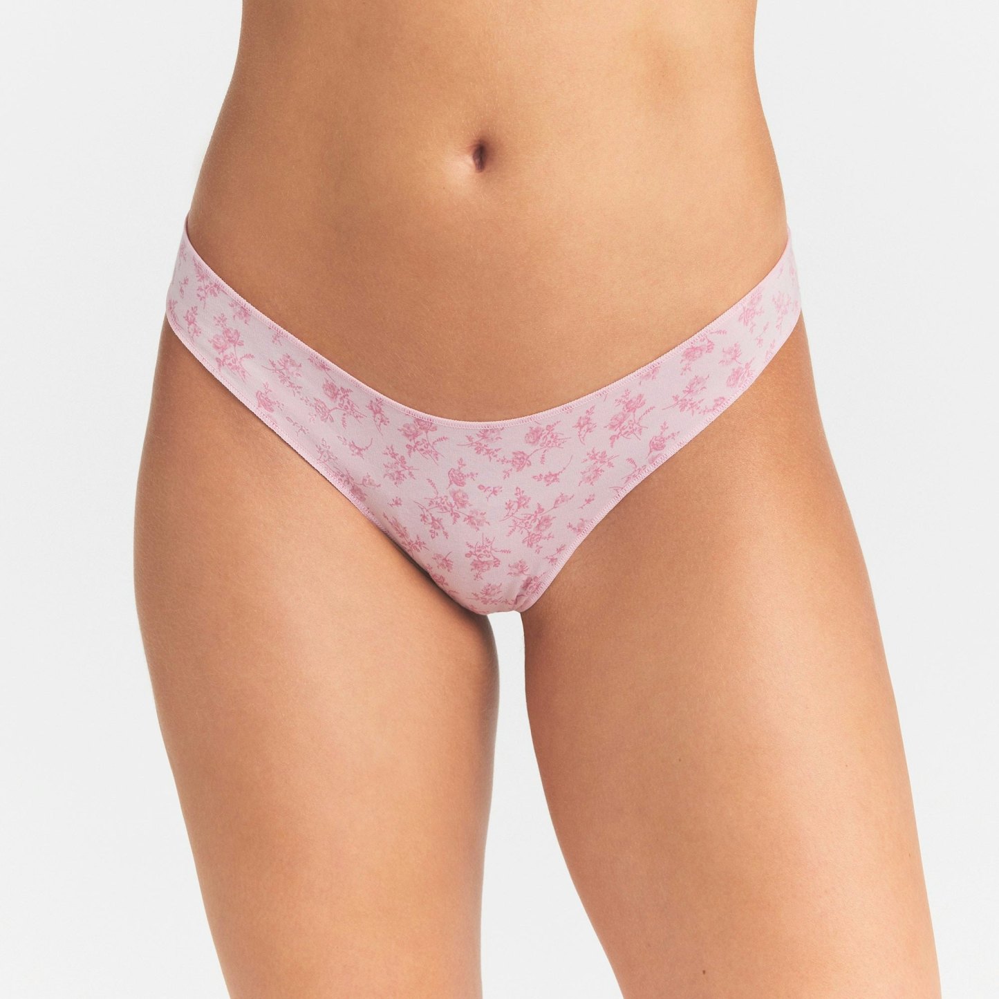 LIGHTWEIGHT COTTON THONG 10-PACK - DAINTY FLORAL MULTI