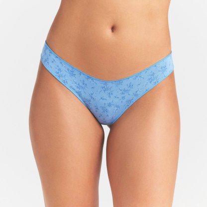 LIGHTWEIGHT COTTON THONG 10-PACK - DAINTY FLORAL MULTI