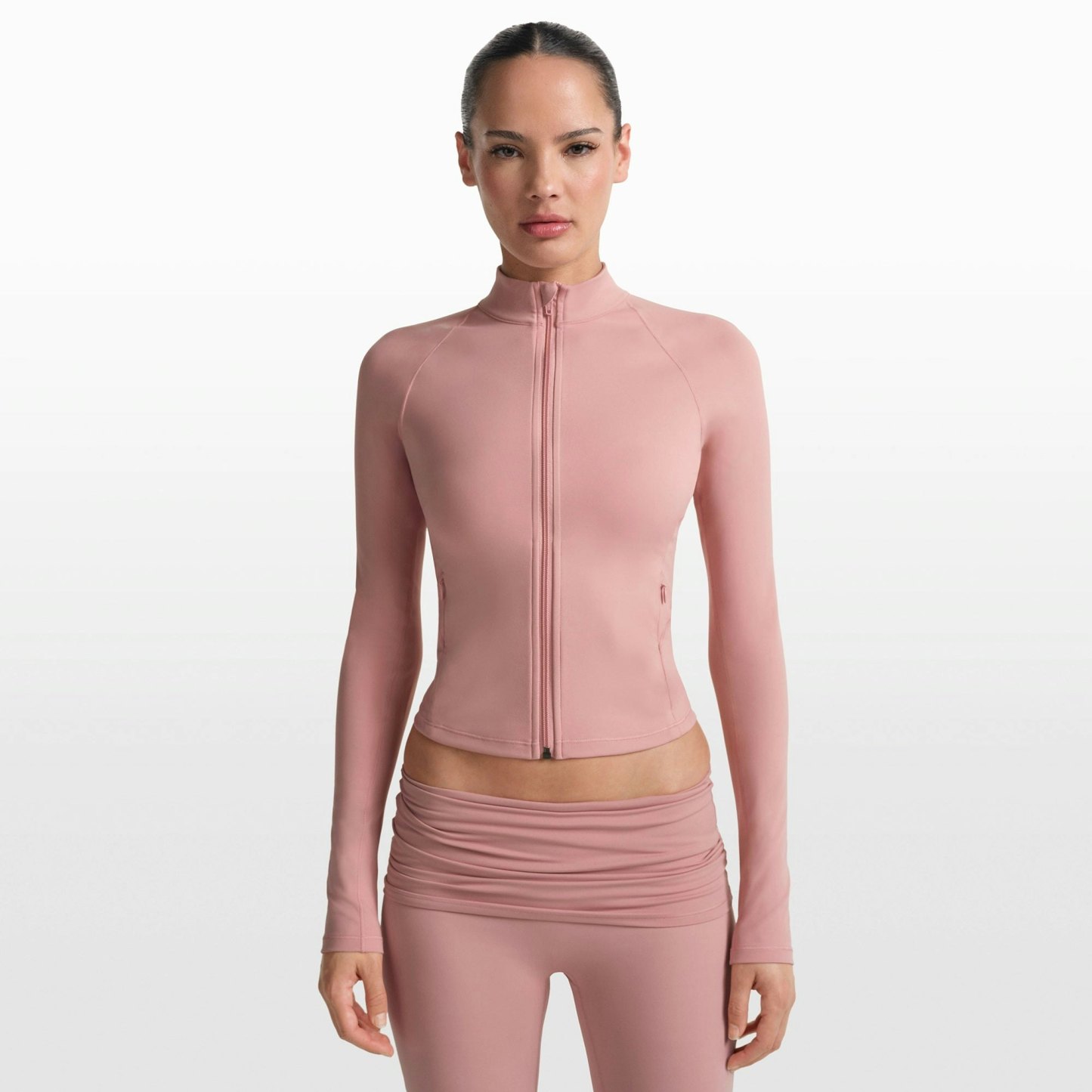 NikeSKIMS MATTE MOCK NECK FULL ZIP JACKET - HIMALAYAN - image 17