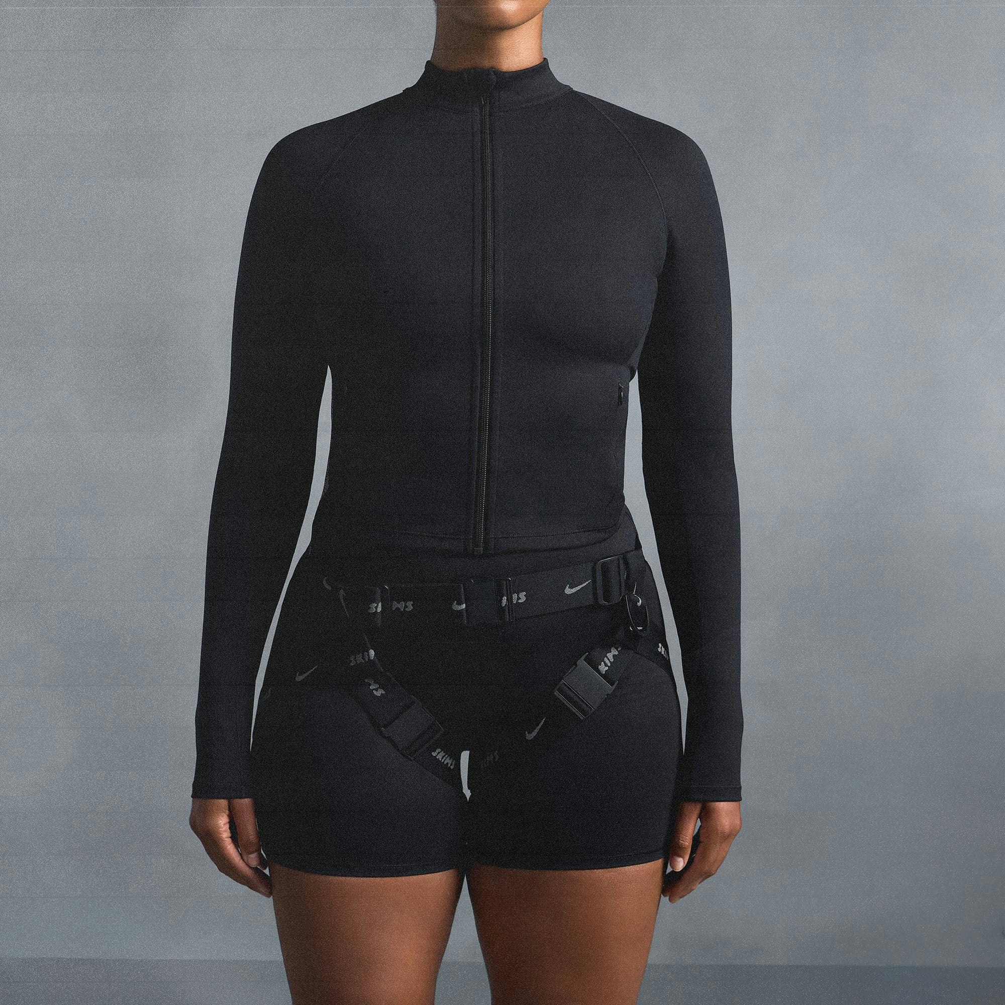 NikeSKIMS MATTE MOCK NECK FULL ZIP JACKET - OBSIDIAN - image 5