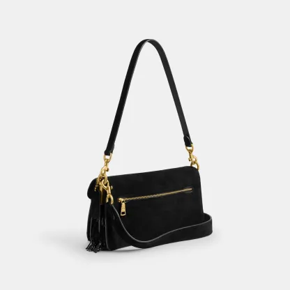 Tabby Shoulder Bag 26 With Crystal Beaded Fringe - B4BK - view 4