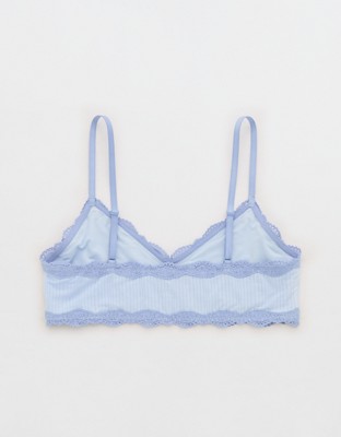 Superchill Modal Lace Trim Bralette - Eyelet Blue
