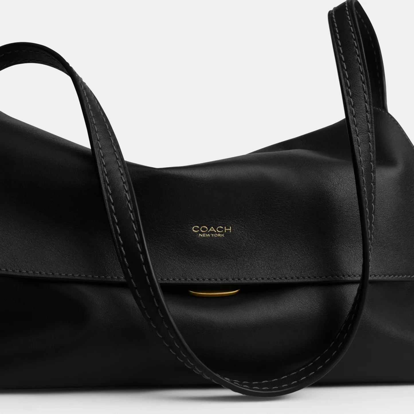 COACH®,Chelsea Shoulder Bag 30,Suede,Leather,Shoulder Bag,3D Embellishment,Metal,Pendant,Lined,Brass,Casual,Black,Closer View