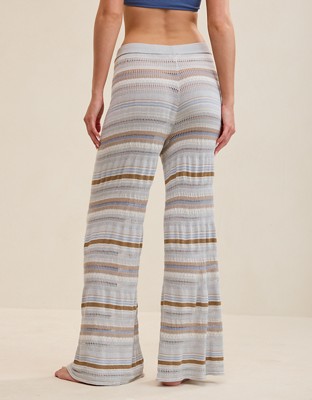 Aerie Open Knit Shimmer Pant - Misty Sky
