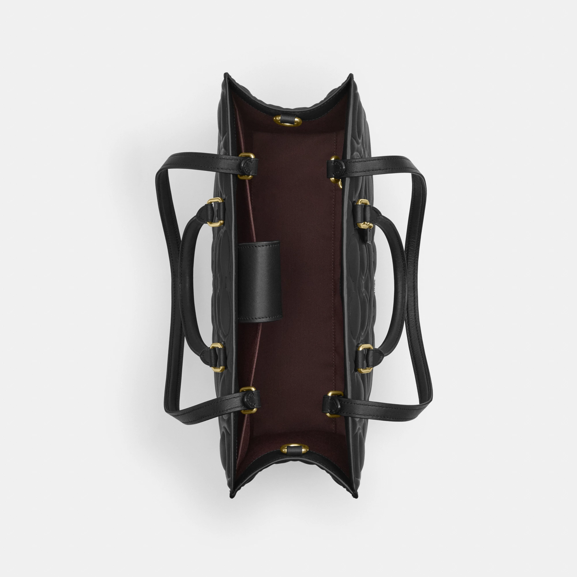 Maggie Tote Bag In Signature Leather - IMBLK - view 6